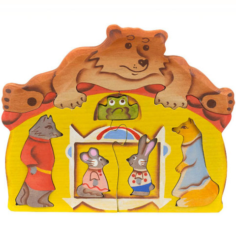 Puzzle “Teremok with a bear”